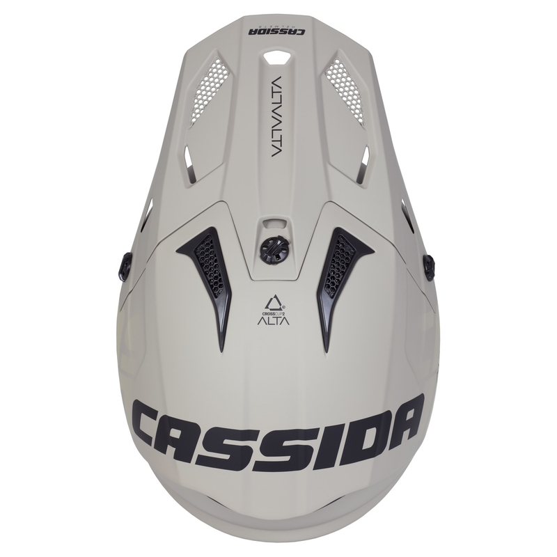 Каска за мотокрос Cassida Cross Cup 2 Alta, матова, пясъчно-сива