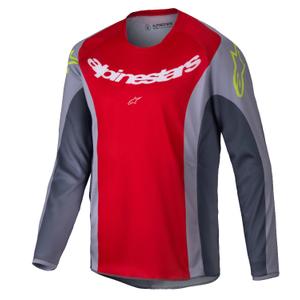Детска тениска за мотокрос Alpinestars Racer Melt червено-сива