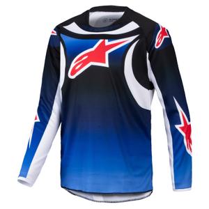 Детска тениска за мотокрос Alpinestars Racer Wurx синьо-черна