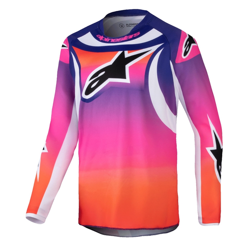Детска тениска за мотокрос Alpinestars Racer Wurx многоцветен-бял