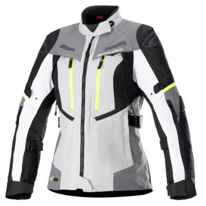 Alpinestars дамско яке Stella Bogota PRO Drystar 2025 Grey-Black-Fluo Yellow за мотоциклетизъм