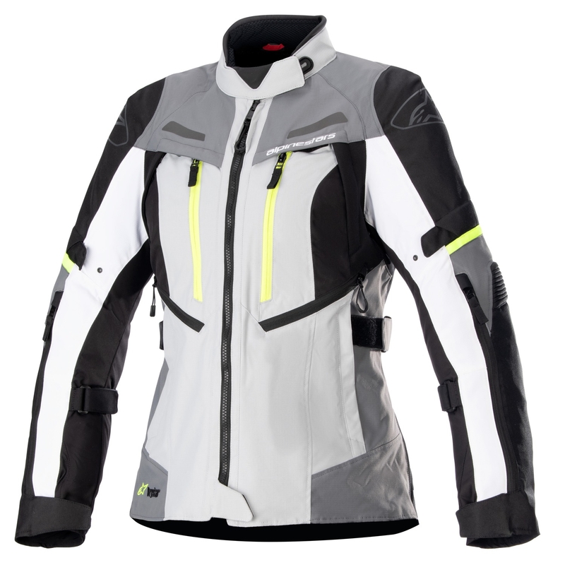 Дамско мотоциклетно яке Alpinestars Stella Bogota PRO Drystar, сиво-черно-флуоресцентно жълто