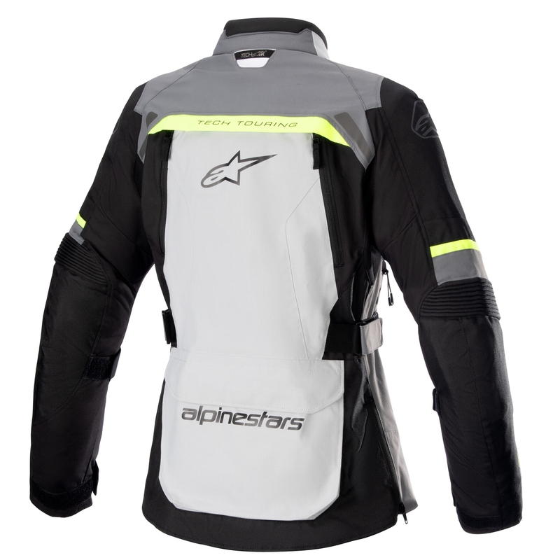 Дамско мотоциклетно яке Alpinestars Stella Bogota PRO Drystar, сиво-черно-флуоресцентно жълто