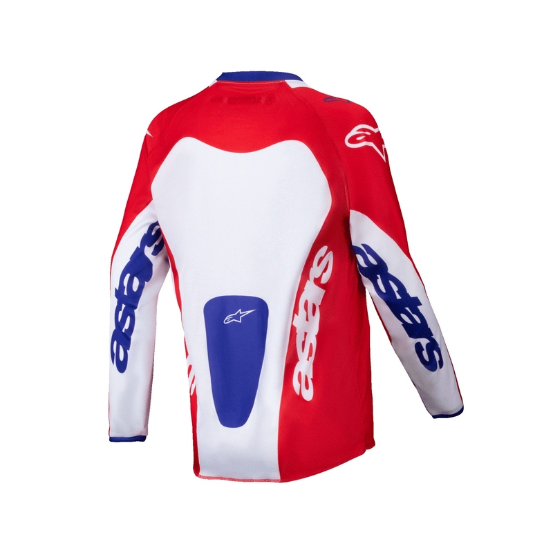 Детска тениска за мотокрос Alpinestars Racer Veil червено и бяло