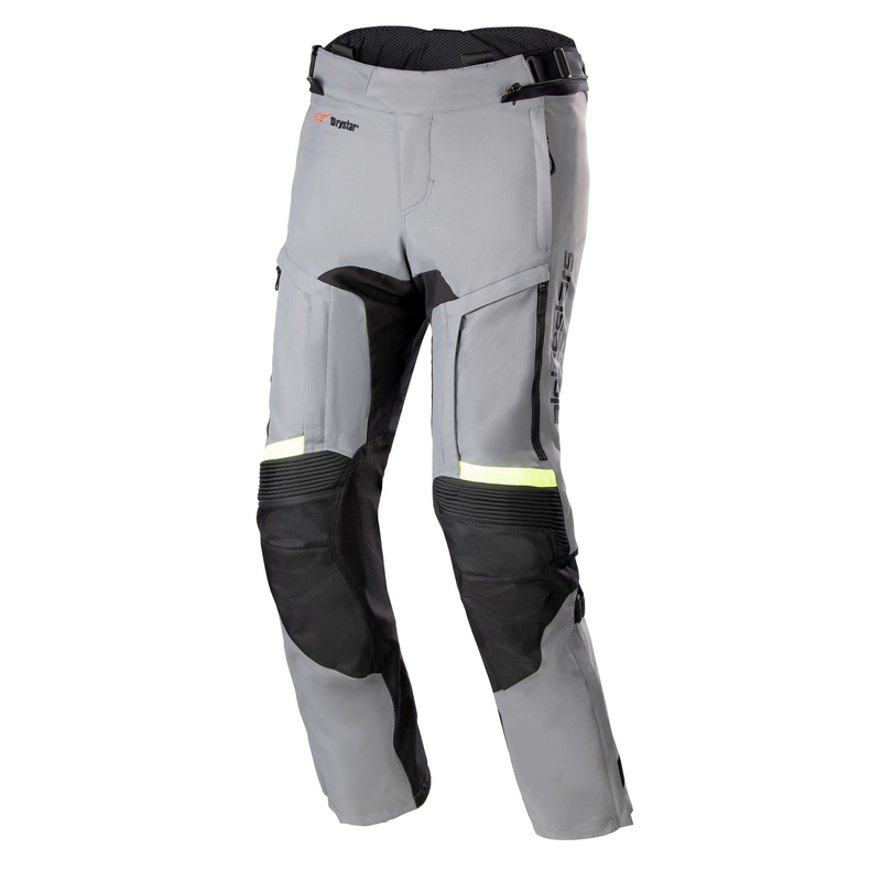 Мотоциклетни панталони Alpinestars Bogota Pro Drystar 3 Season, сиво-черно-флуоресцентно жълто