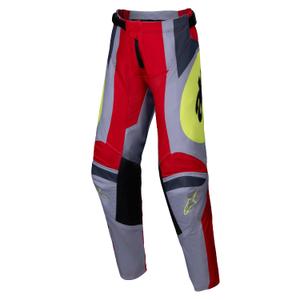 Alpinestars Racer Melt Детски панталони за мотокрос Червено и сиво