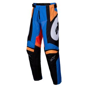 Alpinestars Racer Melt Детски панталони за мотокрос оранжево и синьо