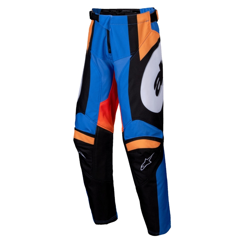 Alpinestars Racer Melt Детски панталони за мотокрос оранжево и синьо
