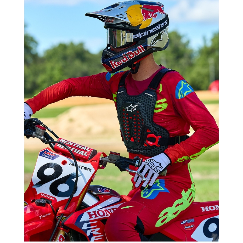 Alpinestars A-5 Plasma протектор за гърдите черно-червено-бял