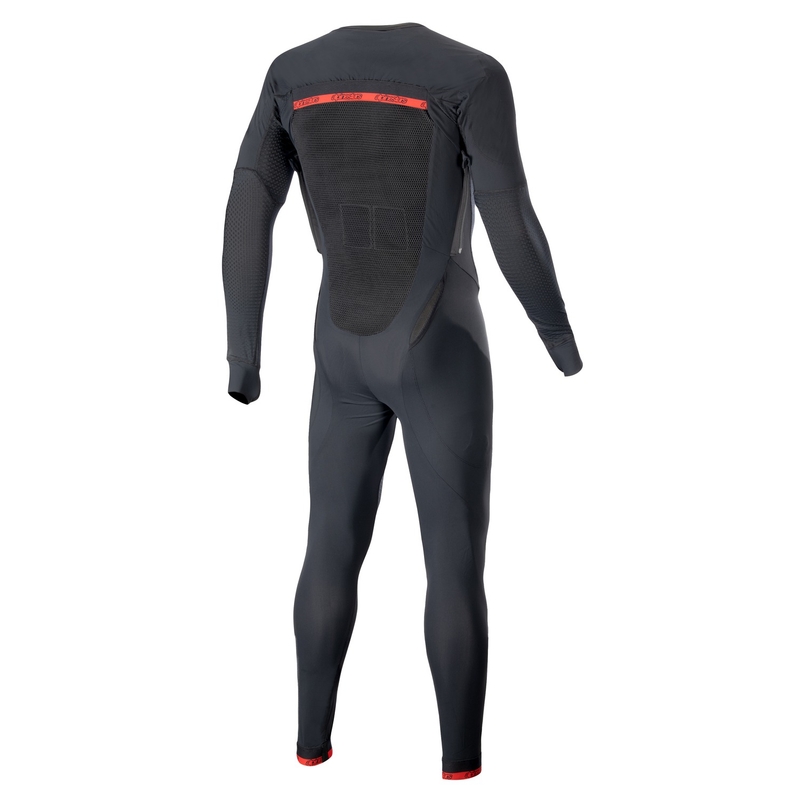 Външен слой на жилетката с въздушна възглавница Alpinestars TECH-AIR®10 с дълги крачоли черно-червено-сиво