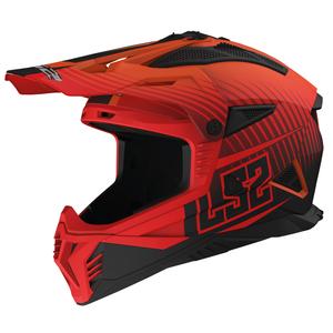 Мотокрос каска LS2 MX708 Fast II Duck оранжево-червена