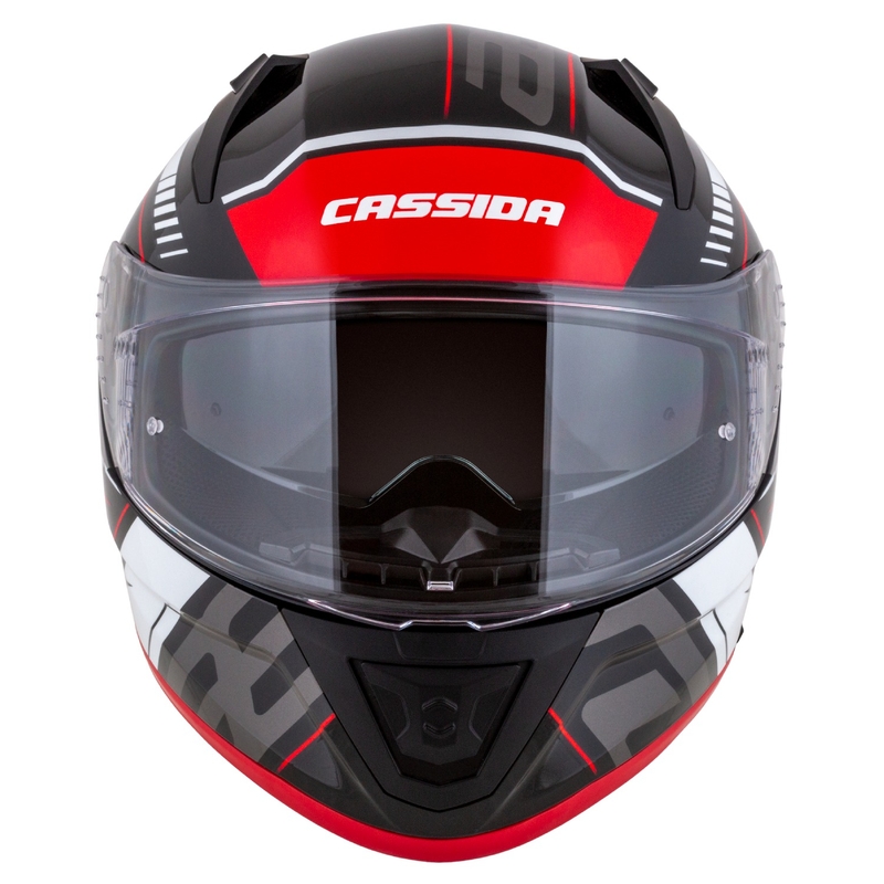 Cassida Aero Drome черно-червено-бяло-сива интегрална мотоциклетна каска