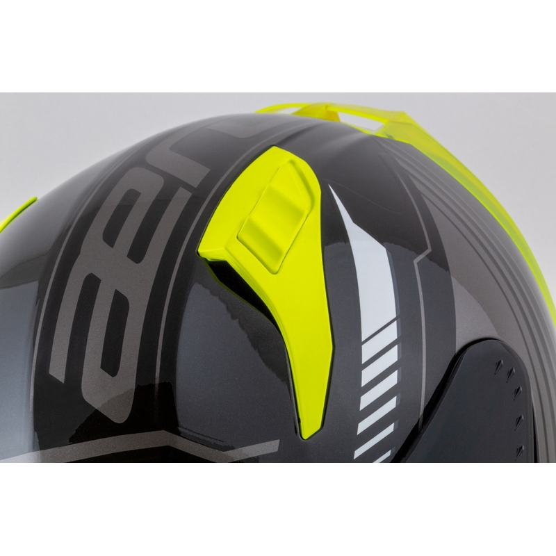 Cassida Aero Drome черно-флуо-жълто-бяло-сива интегрална мотоциклетна каска