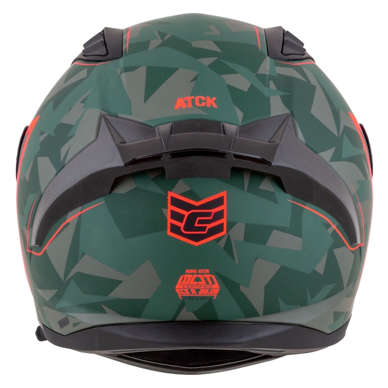 Cassida Aero ATCK камуфлажна зелена-черна-сива-оранжева интегрална мотоциклетна каска