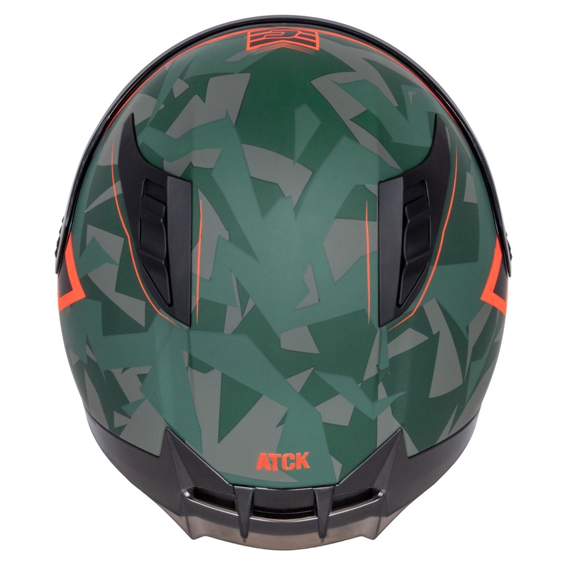 Cassida Aero ATCK камуфлажна зелена-черна-сива-оранжева интегрална мотоциклетна каска
