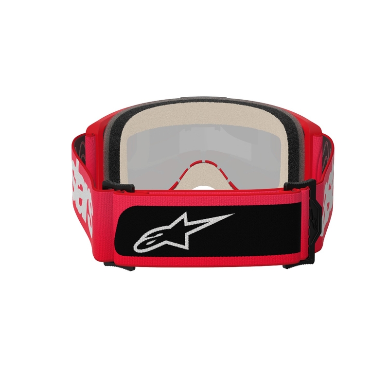 Очила за мотокрос Alpinestars Vision 5 Blaze червени с огледален златен плексиглас