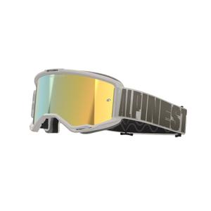 Очила за мотокрос Alpinestars Vision 5 Hollow пясъчни с огледален златен плексиглас