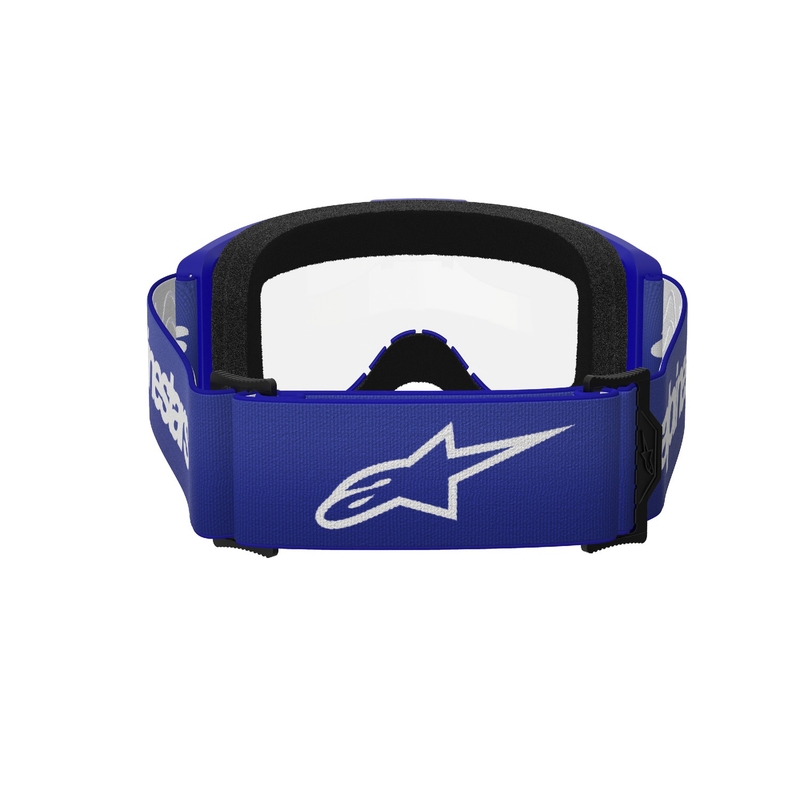 Очила за мотокрос Alpinestars Vision 3 Wordmark сини с прозрачен плексиглас