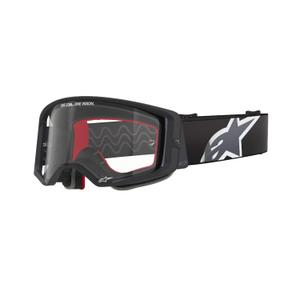 Очила за мотокрос Alpinestars Supertech Corp в черно и сиво с прозрачни стъкла