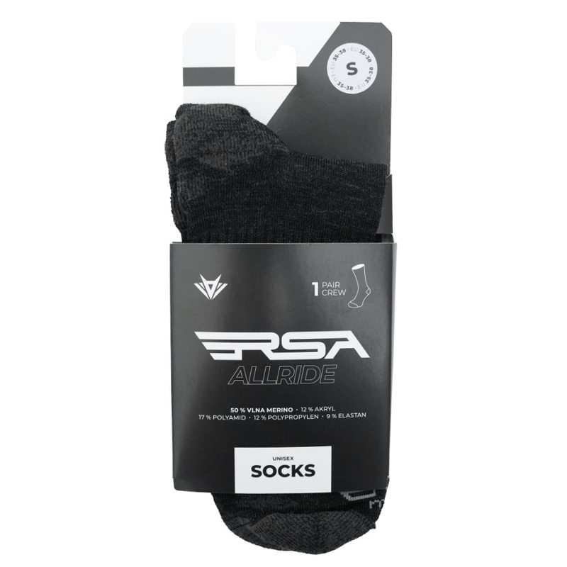 RSA Allride Merino чорапи тъмно сиви