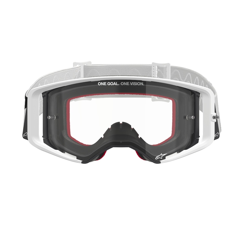 Alpinestars Supertech Corp бели очила за мотокрос с прозрачни стъкла разпродажба