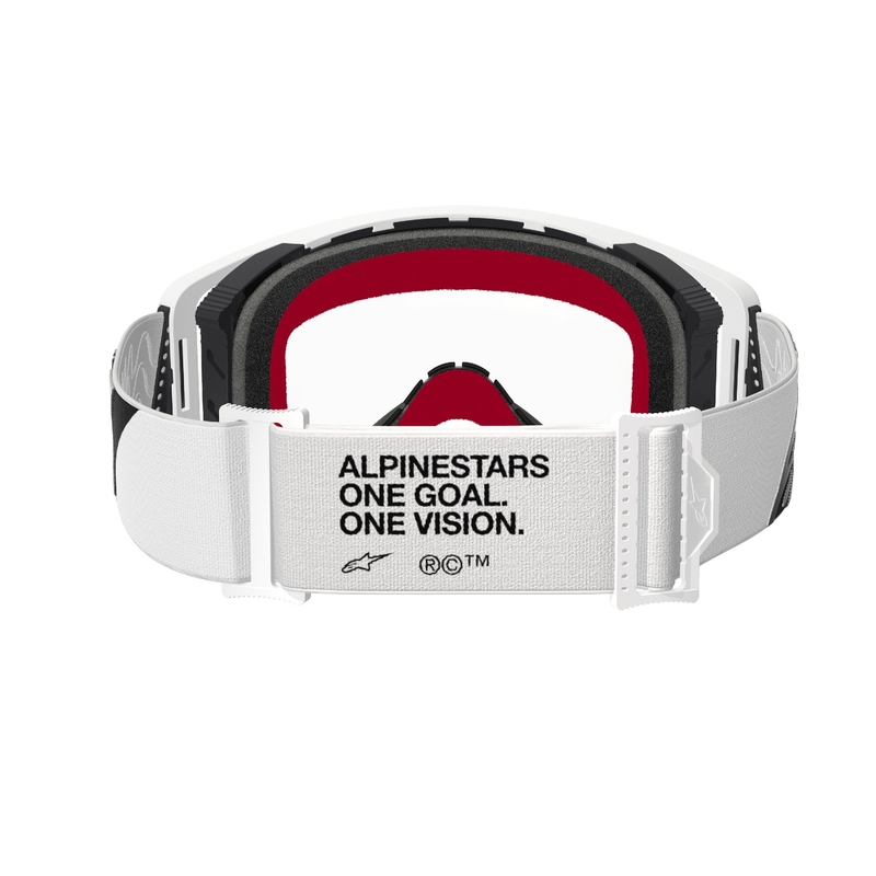 Alpinestars Supertech Corp бели очила за мотокрос с прозрачни стъкла разпродажба