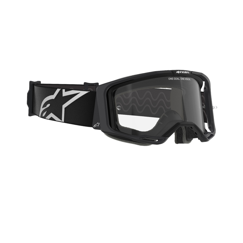 Очила за мотокрос Alpinestars Vision 8 Corp черни с прозрачни стъкла