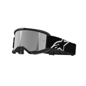 Очила за мотокрос Alpinestars Vision 5 Corp черни с огледални сребърни стъкла