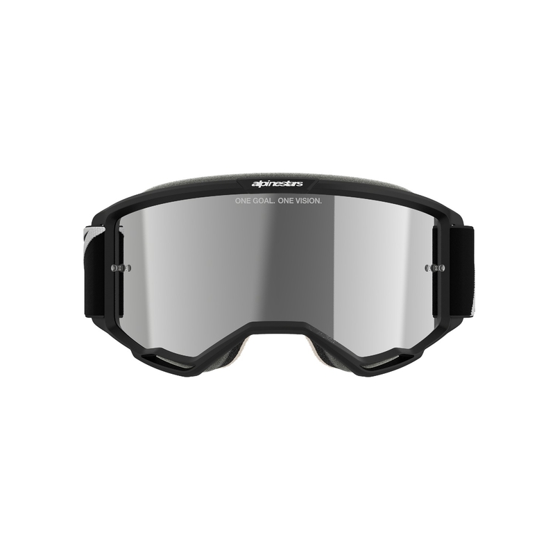 Очила за мотокрос Alpinestars Vision 5 Corp черни с огледални сребърни стъкла