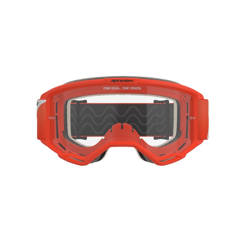Очила за мотокрос Alpinestars Vision 5 Corp оранжеви с прозрачни стъкла