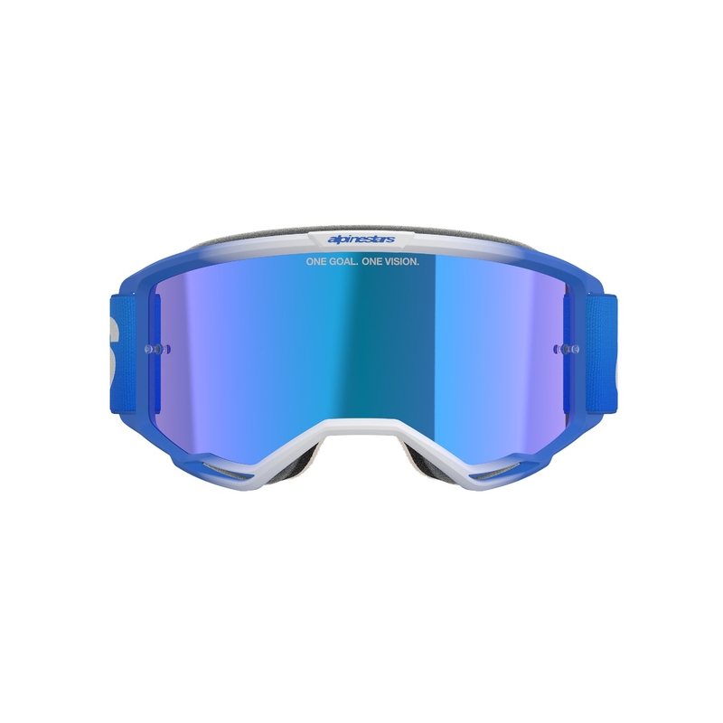 Очила за мотокрос Alpinestars Vision 5 Blaze сини с огледални сини лещи