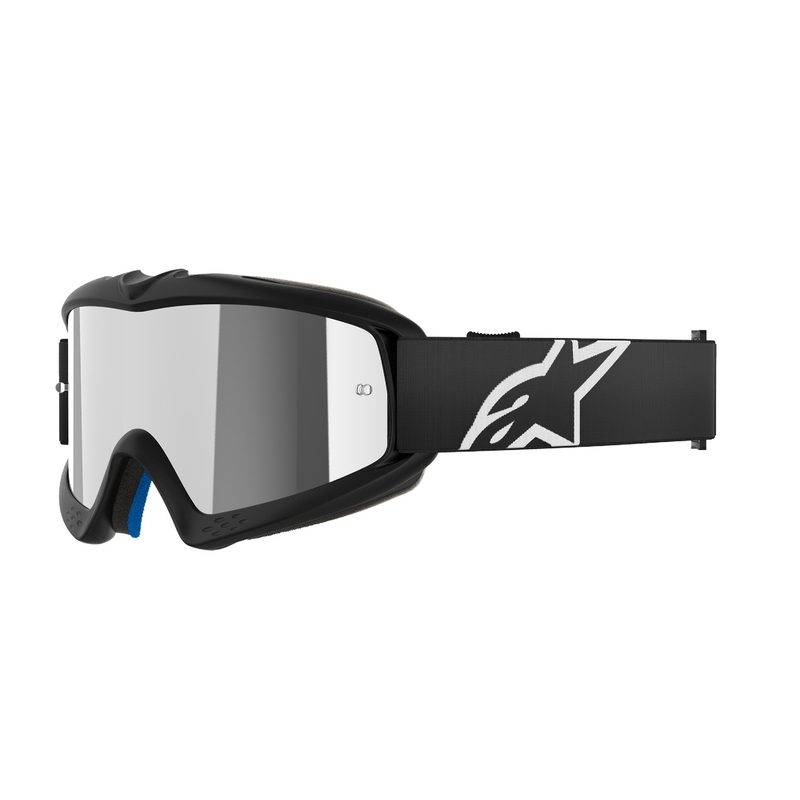 Alpinestars Vision Youth Corp детски очила за мотокрос черни с огледални сребърни лещи