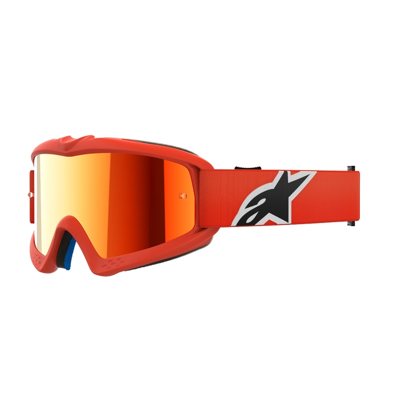 Alpinestars Vision Youth Corp детски очила за мотокрос оранжеви с огледални червени стъкла