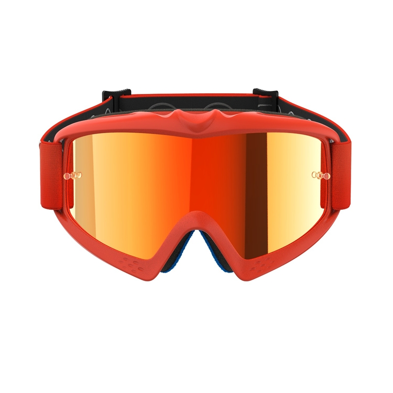 Alpinestars Vision Youth Corp детски очила за мотокрос оранжеви с огледални червени стъкла