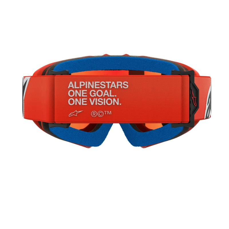 Alpinestars Vision Youth Corp детски очила за мотокрос оранжеви с огледални червени стъкла
