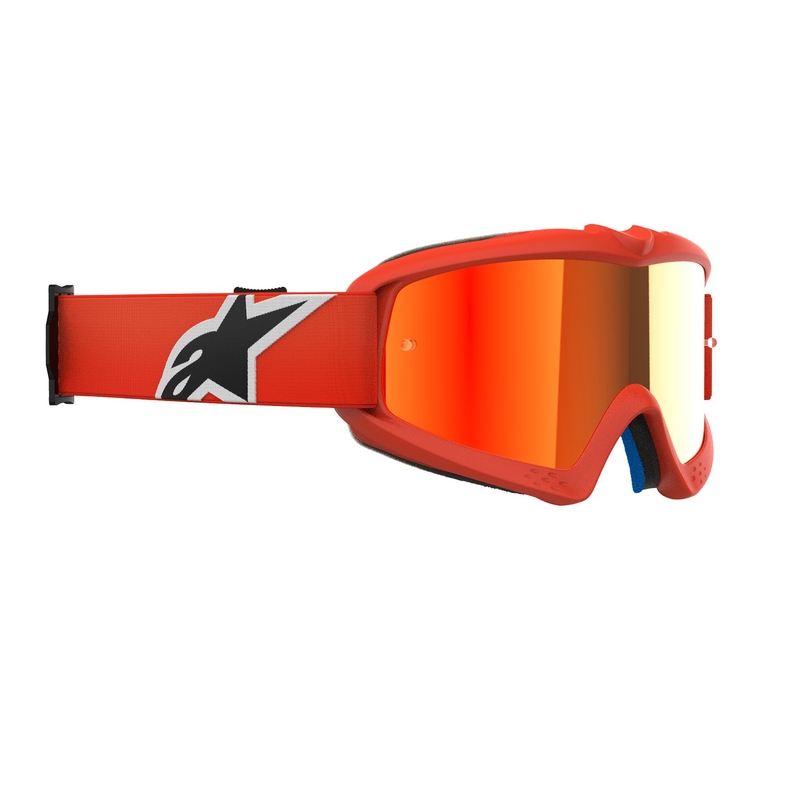 Alpinestars Vision Youth Corp детски очила за мотокрос оранжеви с огледални червени стъкла
