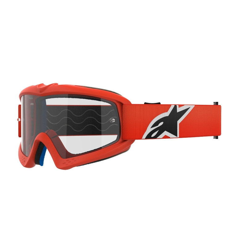 Alpinestars Vision Youth Corp детски очила за мотокрос оранжеви с прозрачни лещи