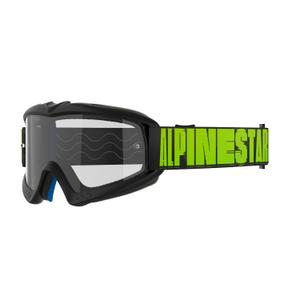 Alpinestars Vision Youth Hollow черно-антрацитно-флуорово-жълти детски очила за мотокрос с прозрачни лещи