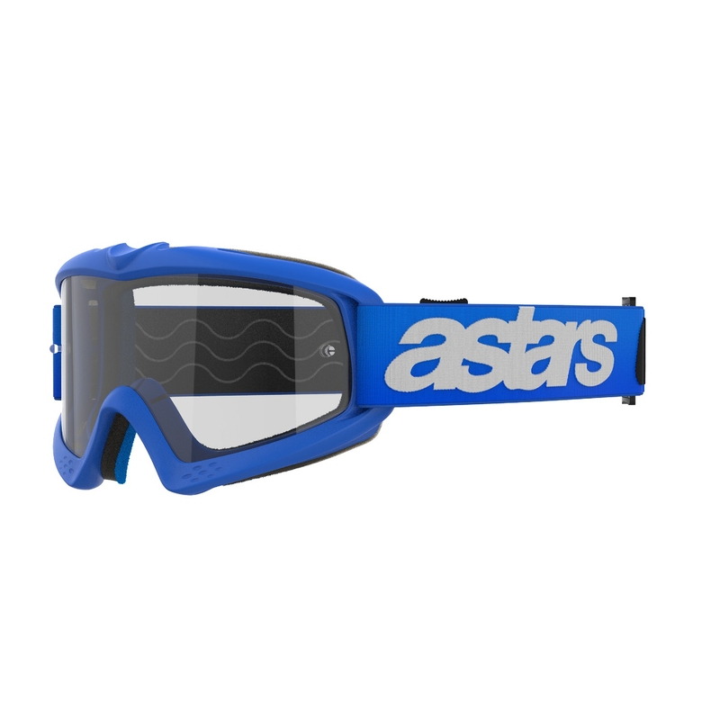 Alpinestars Vision Youth Blaze сини детски очила за мотокрос с прозрачни лещи