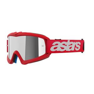 Alpinestars Vision Youth Blaze червени детски очила за мотокрос с огледални сребърни лещи