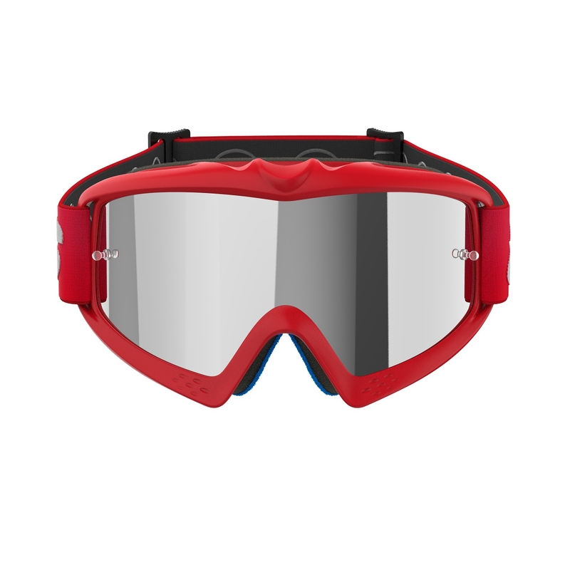 Alpinestars Vision Youth Blaze червени детски очила за мотокрос с огледални сребърни лещи