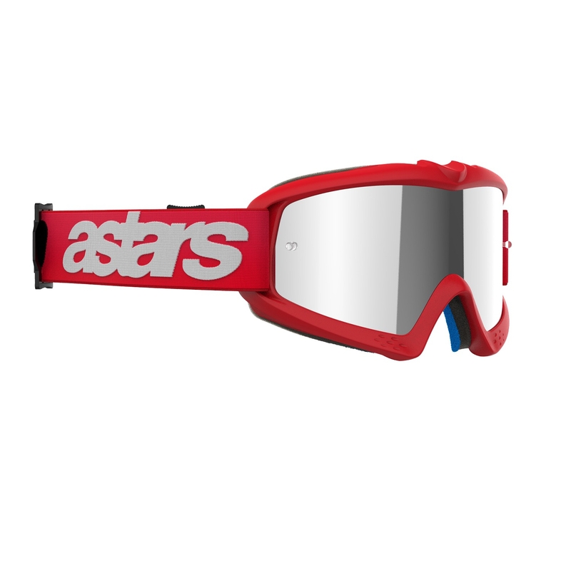 Alpinestars Vision Youth Blaze червени детски очила за мотокрос с огледални сребърни лещи
