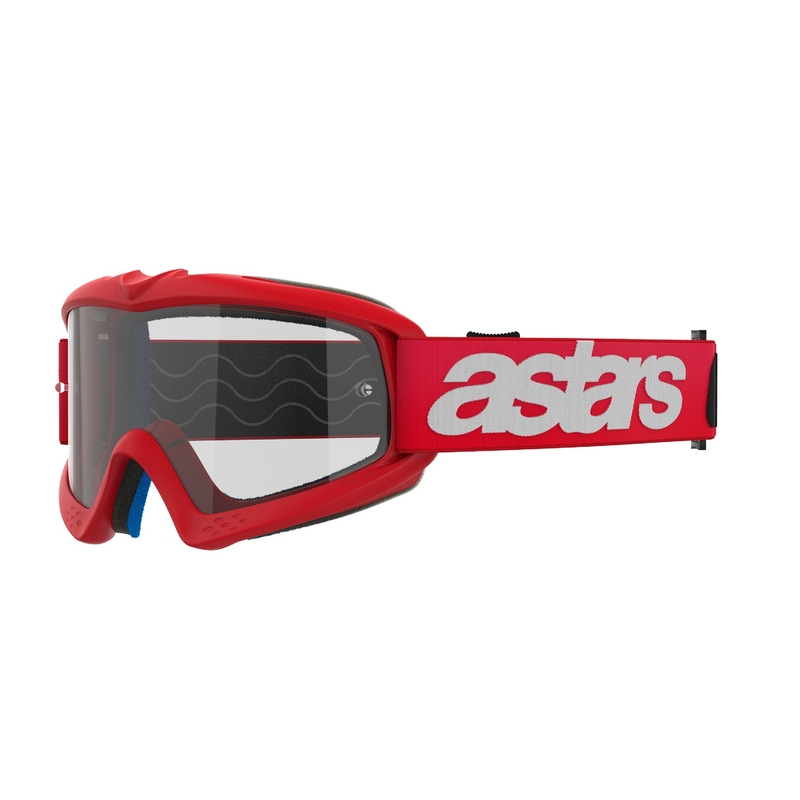 Alpinestars Vision Youth Blaze червени детски очила за мотокрос с прозрачни лещи