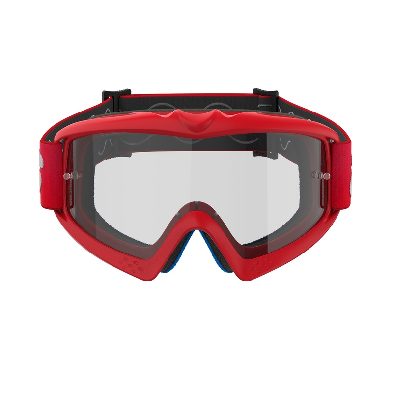 Alpinestars Vision Youth Blaze червени детски очила за мотокрос с прозрачни лещи
