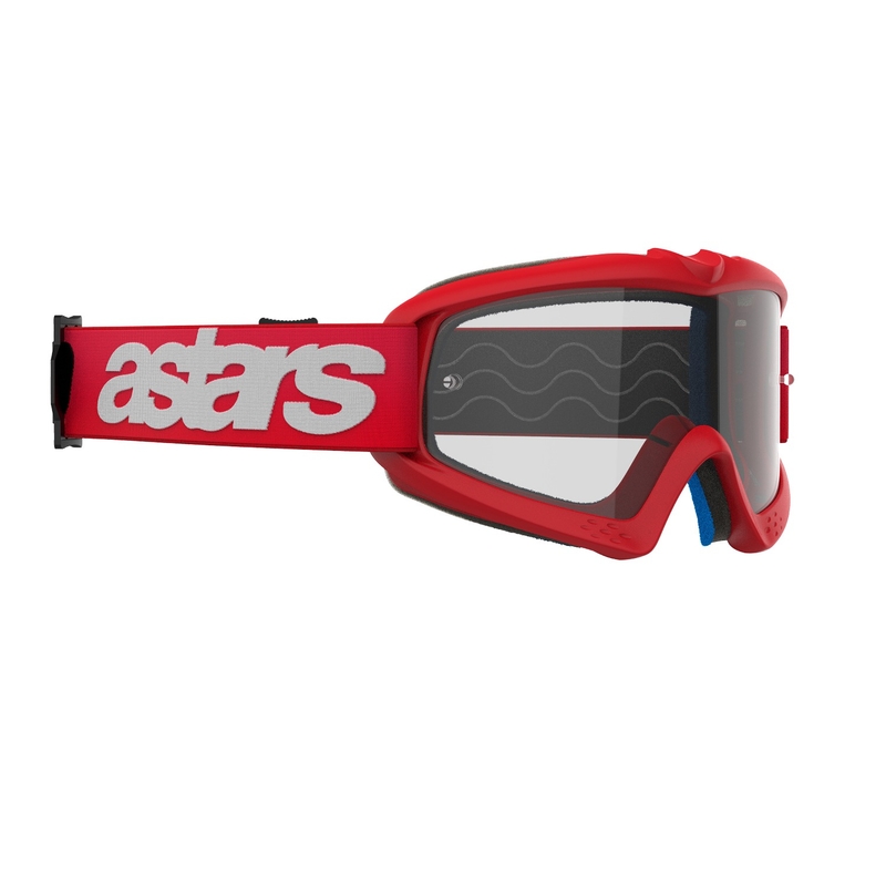 Alpinestars Vision Youth Blaze червени детски очила за мотокрос с прозрачни лещи