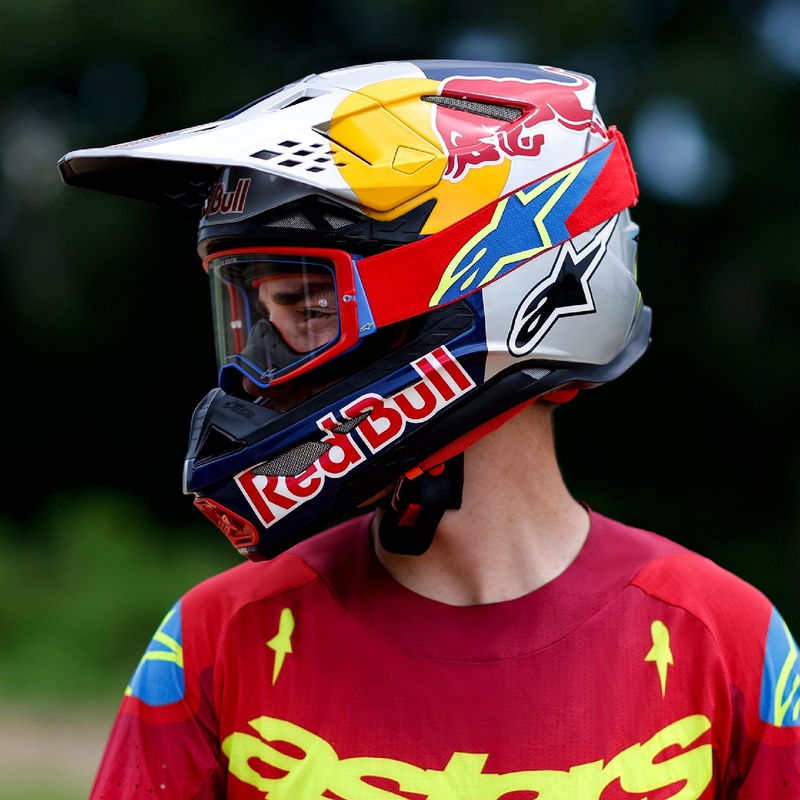 Очила за мотокрос Alpinestars Supertech Stream ROLL-OFF Wide Vision сини с прозрачни лещи