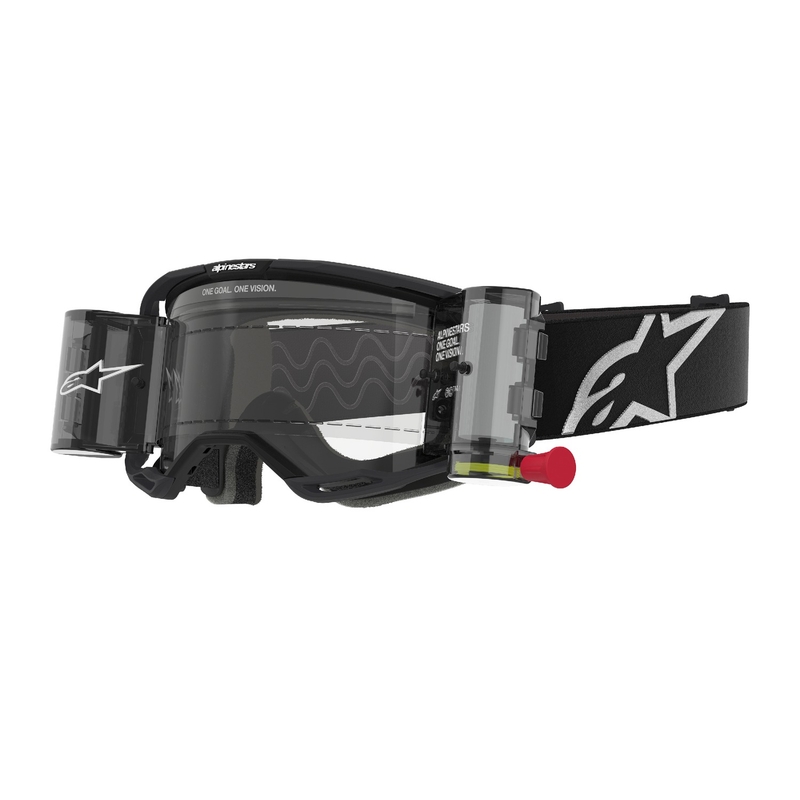 Alpinestars Vision 8 Corp ROLL-OFF очила за мотокрос с широко зрение черни с прозрачни лещи