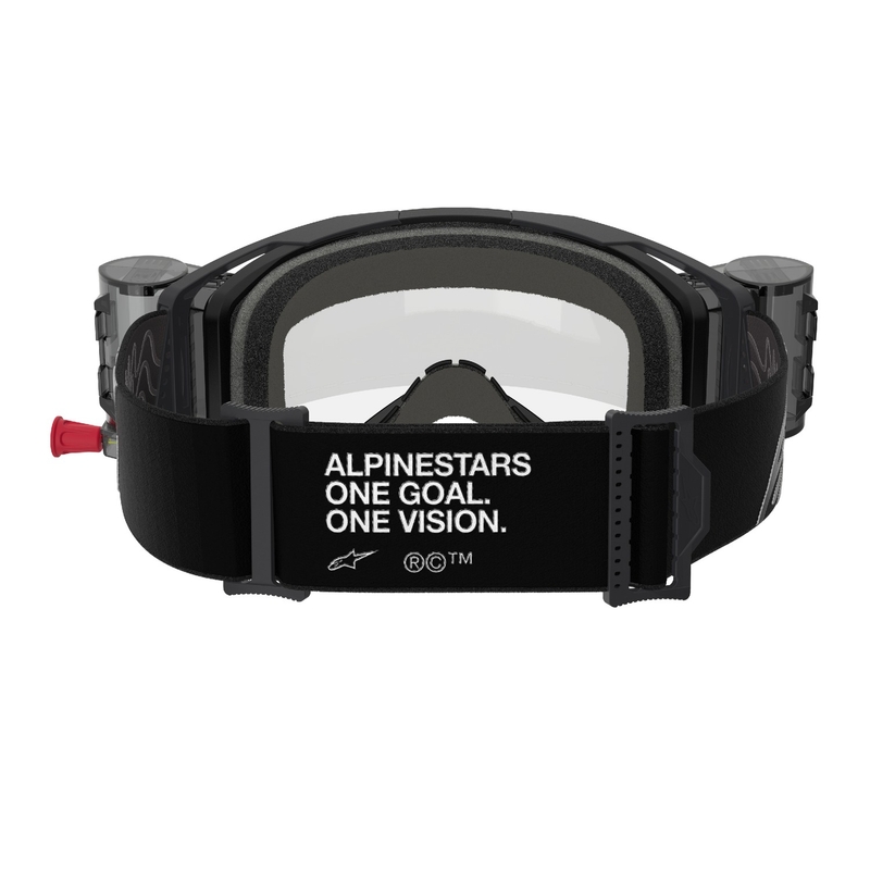 Alpinestars Vision 8 Corp ROLL-OFF очила за мотокрос с широко зрение черни с прозрачни лещи