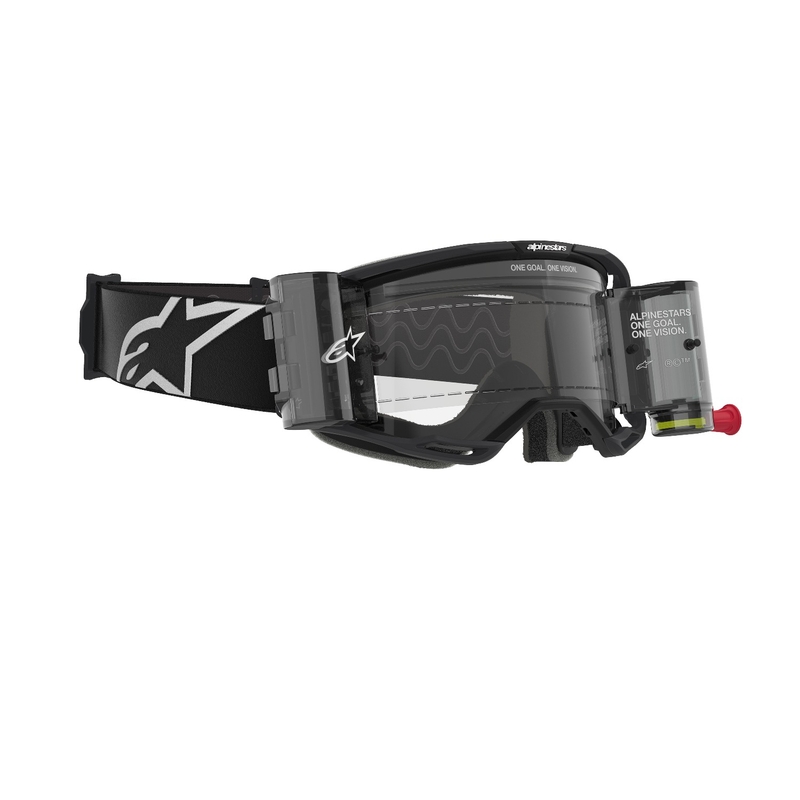 Alpinestars Vision 8 Corp ROLL-OFF очила за мотокрос с широко зрение черни с прозрачни лещи