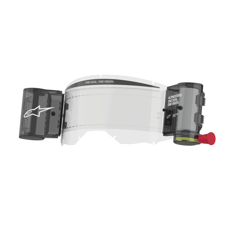 Резервен комплект Alpinestars Roll-off Wide Vision за очила Vision 8/5/3 с щифтове за откъсване на фолиото прозрачен плексиглас